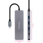 Nanocable Hub USB-C a 3xUSB 3.0 y 1xUSB-C Aluminio Gris 10 cm